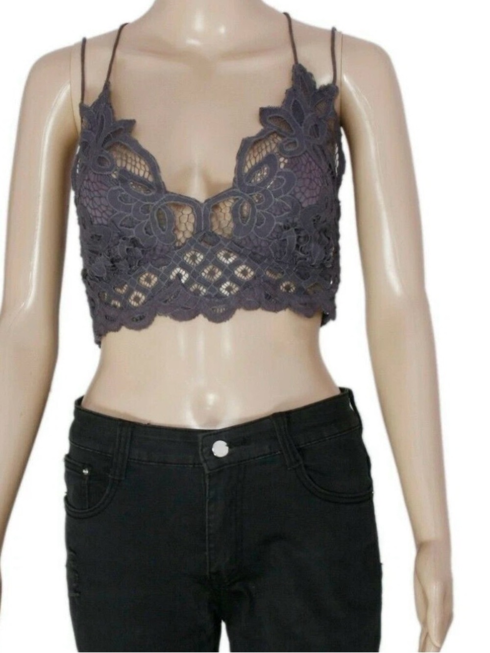 NWOT Free People Adella Longline Bralette